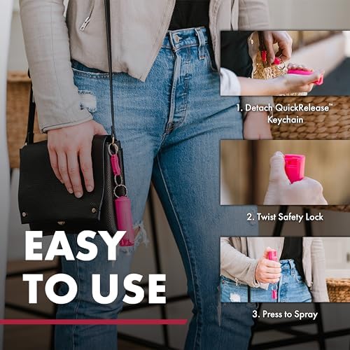 SABRE Runner Pepper Gel, Maximum Police Strength OC Spray, Reflective Hand Strap for Easy Carry & Quick Access, 0.67 fl oz, Secure & Easy to Use Safety, Optional Clip-On Alarm & LED Armband Combos