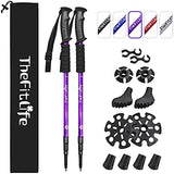 TheFitLife Nordic Walking Trekking Poles - 2 Sticks with Anti-Shock and Quick Lock System, Telescopic, Collapsible, Ultralight for Hiking, Camping, Mountaining, Backpacking, Walking, Trekking