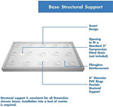 DreamLine SlimLine 32 in. D x 54 in. W x 2 3/4 in. H Center Drain Single Threshold Shower Base in White, DLT-1132540