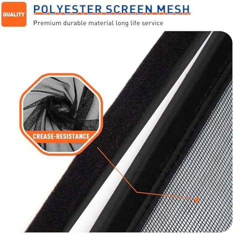 MAGZO Magnetic Screen Door Fits Door Size 36 x 82 Inches(Black), Screen Size 38 x 83 Inches, Reinforced Side Opening Magnet Mesh Curtain for Sliding Door
