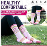 DoSmart Merino Wool Hiking Socks for Women Thermal Winter Warm Moisture Wicking Boot Work Cushion Gift Socks 5 Pairs