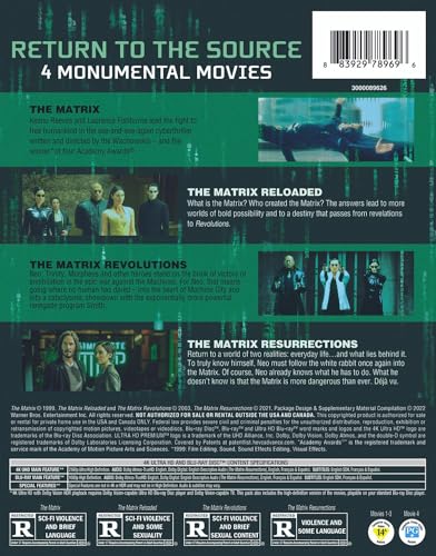 Matrix, The 4-Film Déjà vu Collection (4K UHD + BD + Digital)