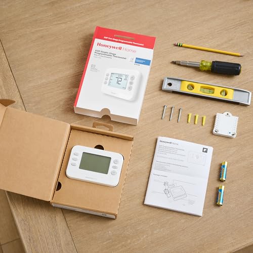 New! Honeywell Home Programmable Thermostat, Single-Stage, 1 Heat/1 Cool Compatibility, 5-2 Day Schedule, X2P, White, RTH20B