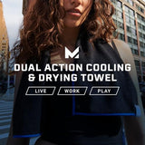 MISSION Dual Action Cooling & Drying Towel, Mission Blue - Cools Up to 6 Hours - Moisture & Sweat Absorbent - UPF 50 Sun Protection - Machine Washable