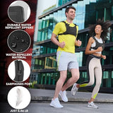 Running Chest Pack, Reflective Vest, Water Repellent, Phone Holder, Workout Bag for Runners, Cycling, Biking, EDC Pouch, Jogging Carrier, Hidden Pocket, Men & Women, Lightweight