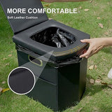 Upgrade XL Portable Toilet for Adults, Extra Large Portable Travel Floding Toilet, Camping Tall Toilets with Lid for Adults and Kids Compact Potty for Car,Hiking,Beach and Camping