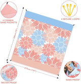 Beach Blanket Waterproof Sandproof Extra Large Beach Mat 79" X 83"/120"x108"for 1-8 Adults Quick Drying Durable Outdoor Picnic Mat for Beach Travel Camping Hiking