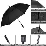 MRTLLOA 54/62/68/72 Inch Automatic Open Golf Umbrella, Extra Large Oversize Double Canopy Vented Windproof Waterproof Stick Umbrellas for Rain