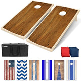 GoSports Portable Cornhole Sets, 8 Styles – Choose 4 x 2 ft or 3 x 2 ft - Boards Include 8 Bean Bags, Travel Case, and Game Rules