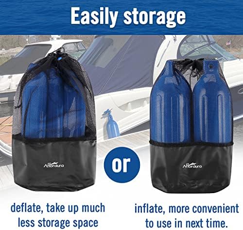 Affordura Boat Fender 4 Pack Boat Bumpers Fenders with 4 Ropes, Boat Bumpers for Pontoon Boat Fenders Inflatable