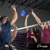 Champion Sports Rubber Volleyball, Official Size, for Indoor and Outdoor Use - Durable, Regulation Volleyballs for Beginners, Competitive, Recreational Play - Mutiple Styles