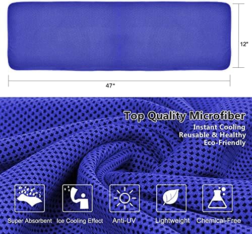 Sukeen [4 Pack] Cooling Towel (40"x12"),Ice Towel,Soft Breathable Chilly Towel,Microfiber Towel for Yoga,Sport,Running,Gym,Workout,Camping,Fitness,Workout & More Activities