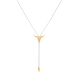 NEPULOY Western Cowgirl Two Tone Bull Head Necklace for Women Rodeo Jewelry