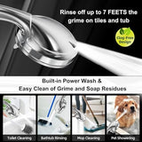 Shower Head,10 Functions High Pressure shower head with handheld, Built-in Pause Mode & 2 Power Wash, Non-Clogging Nozzles High Flow Hand Held Shower Head, Leakproof 6.5ft Hose&Metal Bracket