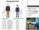 Trekology Trek-Z Collapsible Hiking & Trekking Poles - Balance Support for Seniors, Women, and Men, 2pc Per Set