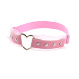 UnderYours 2Pcs Adjustable Lace Heart-Shaped Thigh Garter, Elastic Leg Garters for Women, Pink