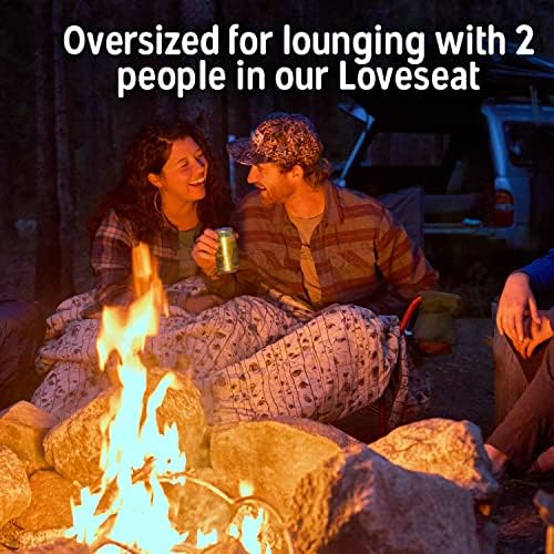 Kelty Biggie Blanket, 2 Person Large Insulated Camping Indoor Outdoor Travel Blanket and Ground Picnic Covering, Updated for 2022