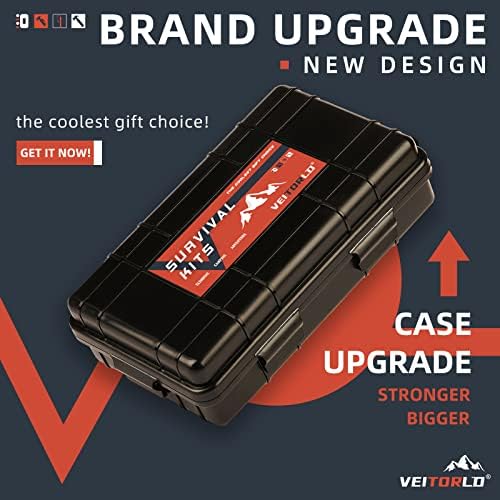 VEITORLD Gifts for Men Him Husband Dad Fathers Day - Survival Gear and Equipment 12 in 1, Survival Kits - Cool Fishing Hunting Camping Anniversary Birthday Gifts for Man Teen Boy Boyfriend Women