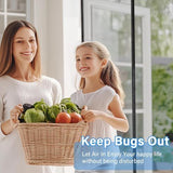 High-Density Magnetic Screen Door Mesh for Home and Patio, Tear Resistant Backdoor Screen Net with Magnetic Closure