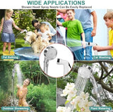 Portable Shower for Camping, Rechargeable Electric Camping Shower Pump with Battery Level Display, Multiple Spray Head with 3-Speed Mode & Pause Button for Outdoor Travel,Hiking, Easy to Store