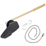 Hygie Rinse Universal Front Mount Metal Toilet Handle Replacement Kit Compatible with American Standard/Mansfield/Gerber/TOTO, Toilet Tank Flusher Lever with Bead Flapper Chain, Oil Rubbed Bronze