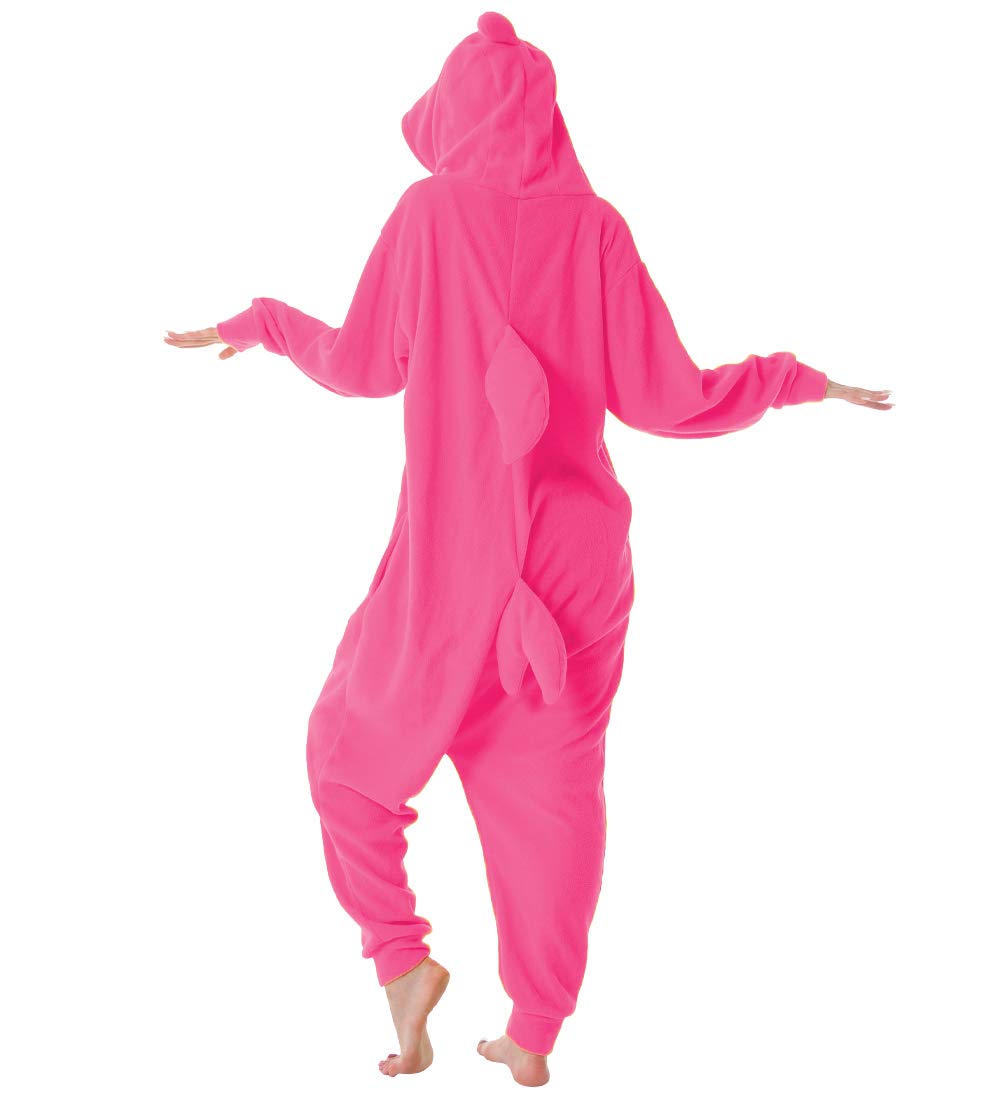 dressfan Animal Shark Onesie Cosplay Costume Christmas Halloween Pajamas for Unisex Adults Teens Kids Rose M