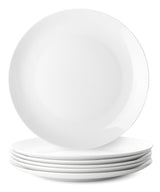 BTaT- White Porcelain Dinner Plates, Set of 6, 10.5 Inch, White Dishes, Porcelain Plates Sets for 6, Christmas Gifts
