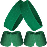 Bememo 6 Pcs Neon Sports Sweatbands Set Paris Sports Competitions Sweatbands 2 Headband 4 Wristbands Breathable Terry Cloth Athletic Bands for Basketball Tennis Costumes Cosplay