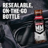 Muscle Milk Genuine Protein Shake, Cookies and Creme, 11.16 Fl Oz Bottle, 12 Pack, 25g Protein, Zero Sugar, Calcium, Vitamins A, C & D, 4g Fiber, Energizing Snack, Workout Recovery, Packaging May Vary