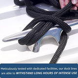 Dock Lines: 5/8" x 30' Double Braided Nylon Boat Dock Lines - Premium Boat Ropes for Secure Docking with 16" Loop - Marine Grade Boat Rope/Dock Line - Sturdy Dock Lines for Boats - 2 Pack