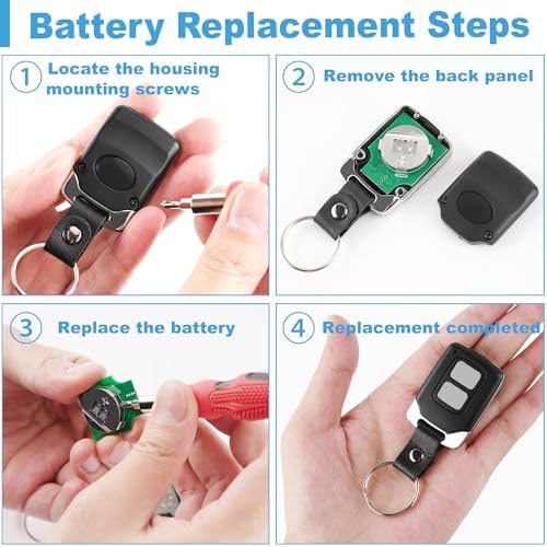 2 Garage Door Opener Remote, for Lift Master Chamberlain Craftsman Garage Door Opener Remote 893LM 893Max 891LM 971LM 973LM 371LM 373LM, Red Orange Green Yellow Purple Learn Button Garage Door Remote