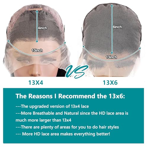 IMAGISM 13x6 Deep Wave Lace Front Wigs Human Hair Deep Wave Wig Lace Front Wigs Human Hair Wig Pre Plucked 200 Density Glueless Wig Frontal Wigs for Black Women (28 Inch)