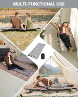 KingCamp Cot Pad Topper for Camping, Soft Warm Non-Slip Cot Mattress, Comfortable Lightweight Sleeping Mat for Outdoor & Indoor, Picnic, Hiking, Backpacking, Yoga