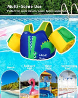 Toddler Swim Vest for 1-3-5,6,7,8,9 Years Old, Puddle Pool Floats Kids Jumper 20-30-50-60-70 Pounds, Swimming Arm Floaties with Shoulder Harness Arm Wings for Swimmies, Toddlers, Boys, Girls