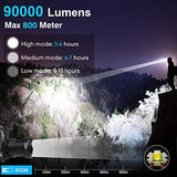 BUD K LED Headlamp USB Rechargeable, Head Lamp XHP70 Super Bright 6000 High Lumen with 5 Modes, Batteries Included, Zoomable, Waterproof Headlight for Camping Hunting Running Fishing Biking