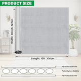 winemana Window Insulation Roll, 48IN x 10FT Reflective Heat Shield Bubble Film, Double-Sided Aluminum Foil Insulation, Weatherproof Garage Door Cover for Windows, RV, Basement, Winter & Summer