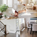 4x14 Inch Floor Register - Heavy Duty Steel Walkable Floor Vents - Easy Adjust Air Supply Lever - Vent Covers for Home (White)