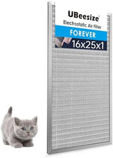 UBeesize 16x25x1 Reusable Electrostatic Air Filter HVAC AC Furnace Filter,MERV 8,Washable, Lasts a Lifetime,Permanent Air Filter,Breathe Fresher,Home And Office(Actual Size:15.5x24.65x0.82 Inch)