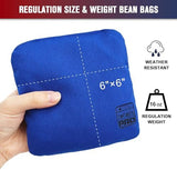 Dual Sided Corn Hole Bags Professional Cornhole Bags Set of 8 Regulation Corn Hole Bean Bags Slick and Stick
