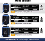 REDCAMP Flannel Sleeping Bag for Adults, Comfortable Cotton Sleeping Bags for Camping with Detachable Hood, Red/Grey/Blue