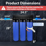 iSpring Whole House Water Filter System, Reduces Iron, Manganese, Chlorine, Sediment, Taste, and Odor, 3-Stage Iron Filter Whole House, Model: WGB32BM