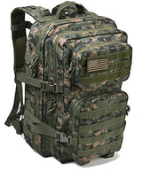 REEBOW GEAR Military Tactical Backpack Large Army 3 Day Assault Pack Molle Bag Backpacks (Woodland Camo)