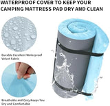 HOMBYS 3 INCH Thick Waterproof Memory Foam Camping Mattress for Outdoor Sleeping, Portable Roll Up Mattress Pad Mat for Travel Truck Bed Tent