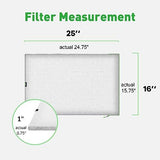 16x25x1 Air filter, Washable and Reusable Air Filter 16x25x1 for AC HVAC Furnace, MERV 8 Air Filters Machine Washable & Dryer Friendly, AC Furnace Air Filter