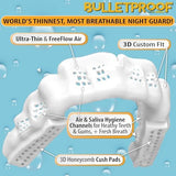 Bulletproof: World’s Thinnest Most Breathable Mouthguard is 3X Stronger! MMA Football Basketball Hockey Lacrosse Rugby BJJ Boxing Sports Mouth Guard Grinding Teeth. Men Women Adult Youth Kids Braces