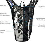Reflective Hydration Backpack, Hydration Pack - Water Backpack with 2L/3L Hydration Bladder, Essential for Festivals - Rave Hydration Pack for Hiking, Running, Cycling, and Festivals