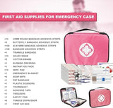 305Pcs Car First Aid Kit Refill Supplies for Business Home First Aid Emergency Kits for Office Business Compact Lovely Bag for Outdoor Activities Skating Boating