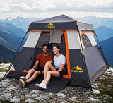 3/4 Person/6 Person Camping Tent Fast Cabin Tent with Instant Setup Tent, Weatherproof Tent Easy Quick Set Up & Pop Up in 60 Seconds with Rainfly Backpack for Family Camping,Upgraded Ventilation
