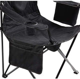 Coleman Portable Quad Camp Chair with 4-Can Cooler, Cushioned Seat & Back with Side Pockets & Cup Holder, Carry Bag Included