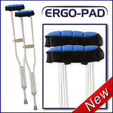 ErgoPAD- Soft Ergonomic Double-Layer Foam Padding for Underarm Crutches. Universal Underarm Double-Padded Crutch Pillow Covers with Lateral Cushioned Support (2 Unit Pack-Universal)